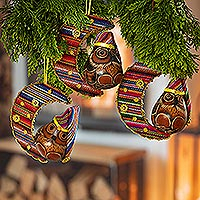 
							Happy Hoots, Gourd and Cotton Bird Holiday Ornaments (Set of 3)
						