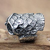 Owl in Flight, Sterling Silver Cocktail Ring