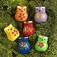 
							Ayacucho Owls, Artisan Crafted Ceramic Ornaments (Set of 6)
						
