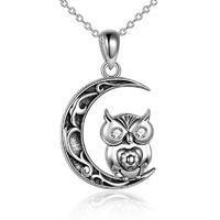 Moon and Owl Necklaces