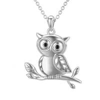 925 Sterling Silver Owl Necklace Gifts for Women Girls Teen