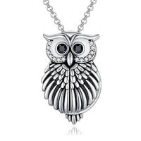 925 Sterling Silver Owl Photo Locket Necklace