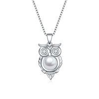 Sterling Silver Owl Pendant I Love You 100 Languages Love Owl Necklace for Women Jewelry Gifts