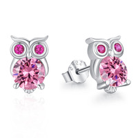 Owl Earrings 925 Sterling Silver Cute Animals Bird Stud Earrings Owl Jewellery Gifts for Women Girls
