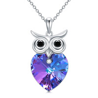 Owl/ Dolphin Necklace in Sterling Silver