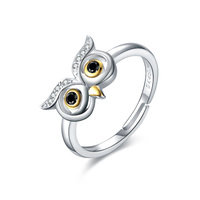 Sterling Silver Owl Ring Jewelry Gifts for Women Girls