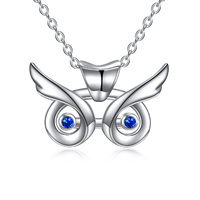 Sterling Silver Graduation Owl Pendant Necklace Jewelry Gifts