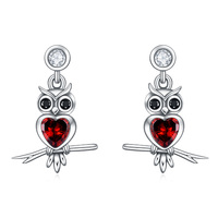 Sterling Silver Owl Stud Earrings Jewelry Gifts for Women Girls