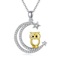 Women Owl Pendant Necklace Graduation Gifts S925 Sterling Silver Family Tree Life Necklace Jewelry G