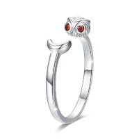 925 Sterling Silver Owl Animal Open Wisdom Adjustable Rings Jewelry