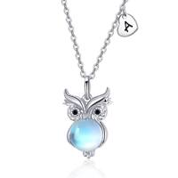 925 Sterling Silver Owl Cute Animal Pendant Necklaces Jewelry