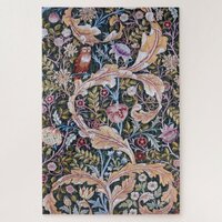 Owl and Flowers, William Morris Jigsaw Puzzle