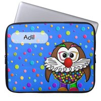 clown owl laptop sleeve