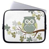 Polka Tree Owl Electronics Bag