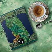 Celtic Green Owl Notebook