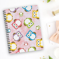 Cute Owls, Owl Pattern, Colorful Owls, Baby Owls Notebook