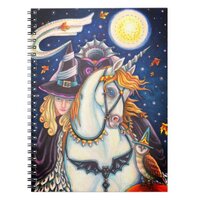 SLEEPY HOLLOW, HEADLESS GOTHIC WITCH, UNICORN, OWL NOTEBOOK