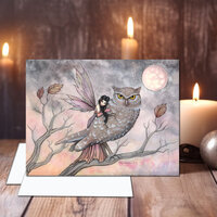 Owl and Fairy Greeting Card