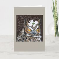 Owl Bride greeting card