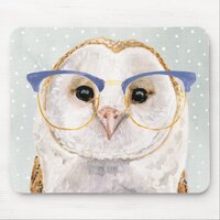 Four-Eyed Forester | Wise Owl Mouse Pad