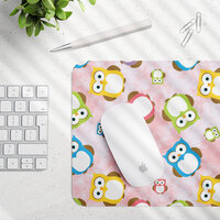 Cute Owls, Owl Pattern, Colorful Owls, Baby Owls Mouse Pad