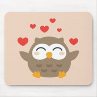 I Owl You Illustration Mouse Pad