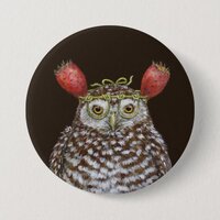 Burrowing owl button