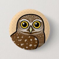 Birdorable Burrowing Owl Pinback Button