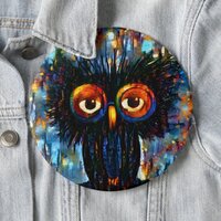 Brilliant and Wise Owl Button