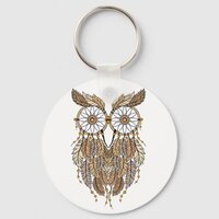 dreamcatcher owl, tribal dream catcher keychain