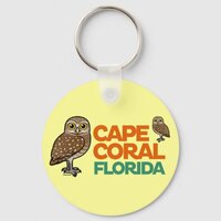 Cape Coral Burrowing Owls Keychain