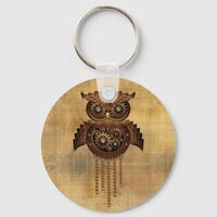 Steampunk Owl Vintage Style Keychains