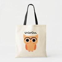 UnibrOwl Unibrow Owl | Funny Cute Eyebrows Owl Tote Bag