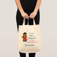 Pre-K Graduate Cute 2023 Owl Funny Graduation Name Tote Bag