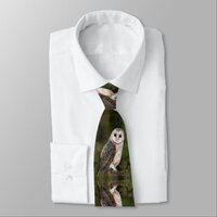 Western Barn Owl Neck Tie