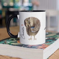 Cute Owl Funny Coffee Script Personalized Name Mug
