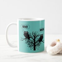 Who Whom Grammar Owls English Style Humor Coffee Mug
