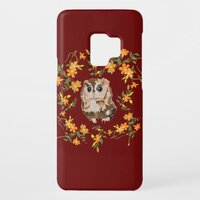 Owl and flowers Case-Mate samsung galaxy s9 case