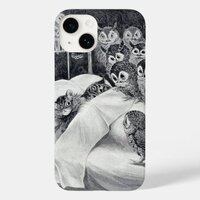 Cat Nightmare Owl Bird, Louis Wain Case-Mate iPhon iPhone 14 Case
