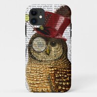 Owl With Top Hat 3 iPhone 11 Case