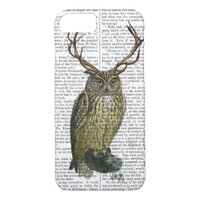Owl with Antlers plain 2 iPhone 8/7 Case