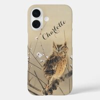 Early Plum Blossoms by Nishimura Goun, Owl Art iPhone 16 Case