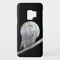 Snowy Owl and Moon Painting - Original Bird Art Case-Mate Samsung Galaxy S9 Case