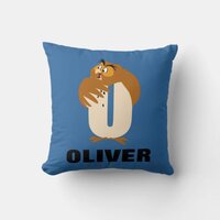 O is for Owl | Add Your Name Throw Pillow