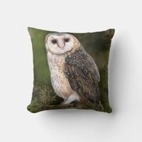 Western Barn Owl Throw Pillow