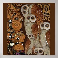 Klimt, The Tree of Life, Owl Parody Poster