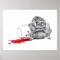 Happy Owl - Drinking Poster