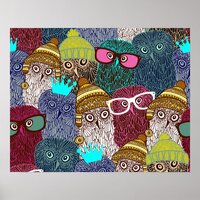 Owl in crown poster