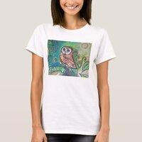 Whimsical Owl Basic Tank Top White