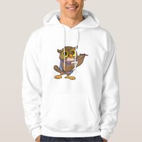 Owl as Secretary with Pen & Note Hoodie